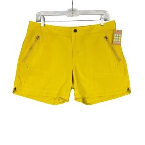 Title Nine Rogue Short 5" Nimblene Stretch Hiking Swim Shorts Women 8 Yellow NEW